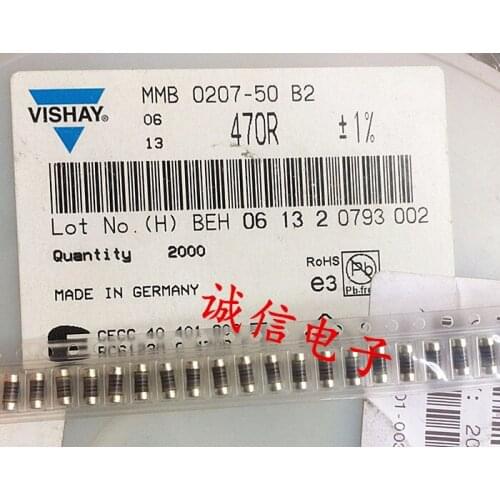 Original new 100% 0207 470R 1% 50PPM color ring wafer resistance MMB02070C4700FB200 (Inductor)