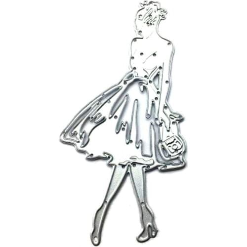 Catwalk Girl Metal Cutting Dies Stencil Scrapbooking DIY Album Stamp Paper Card Embossing Decor Craft