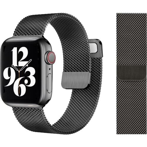 Strap For Apple watch band 44mm 40mm iWatch 42mm 38mm stainless steel Metal bracelet magnetic loop Apple watch 3 4 5 6 se