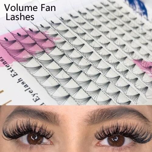 New 12 Rows 3D~10D C/D Pre Made Russian Volume Fan Lashes Faux Mink Eyelash Extensions Handmade Full Natural Long Eyelashes