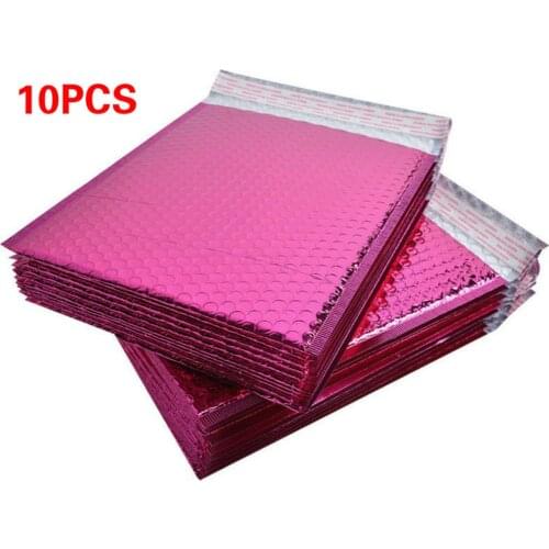 Rose Red Bubble Buffer Self Adhesive Seal Bags PE Waterproof Plastic Cellophane Bags Gifts Bag Candy Pouch Jewelry Packaging