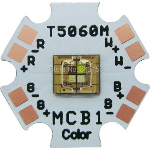 SemiLEDs T5060M-MCB1 5060 RGBW High Power Led Emitter Lamp Light Red 620-635NM Green 520-535NM Blue 450-460NM White 6000-7000K