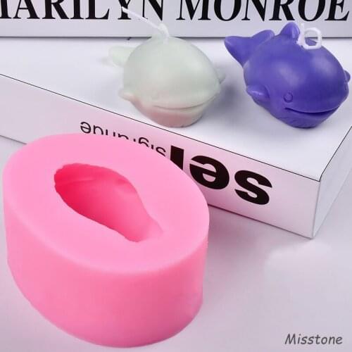 Tiny Whale Shape Silicone Candle Mold Craft Art Silicone Soap Craft Molds DIY Handmade Ice Cube Chocolate Cake Plaster Holiday