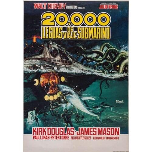 Lot style Choose 20,000 LEAGUES UNDER THE SEA Movie Art print Silk poster Home Wall Decor