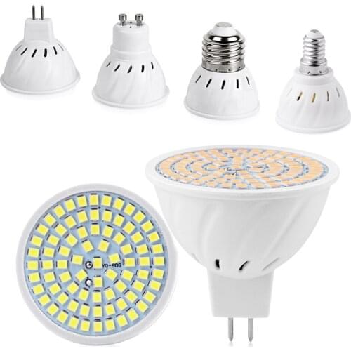Led Lamp E27 E14 GU10 MR16 220V 240V 230V Led Spotlight Bulb 40 60 80 Leds 2835SMD Leds Lampada Bombillas Spot Light Bulbs