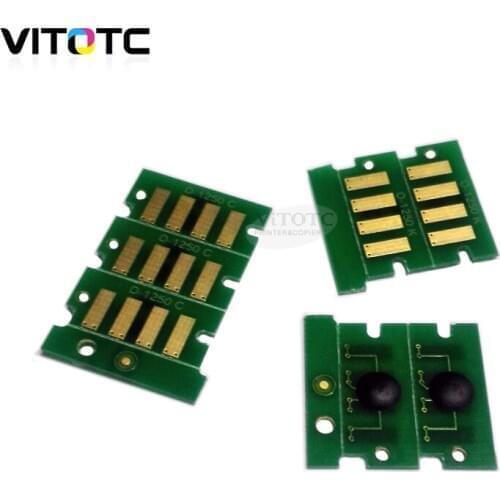4X Toner Reset Chips Compatible For Dell 1250 1250C 1350 1350CNW 1355CN 1355CNW Toner Color Laser Printer Cartridge Refill Chips
