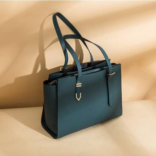 Large Capacity Genuine Leather Handbags Messenger Bag Fashion Girls Casual Handbag Simple Leisure Personality Women Bag