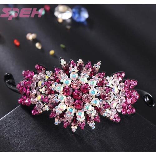 Horsetail buckle pill hair ornament Korean adult tiara water drill hair clip hair grab lazy female head flower jewelry