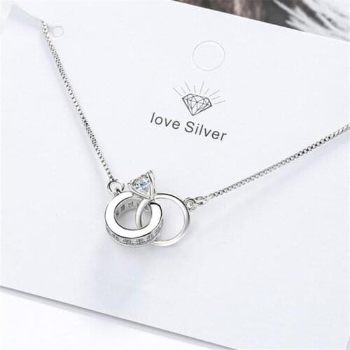 925 Sterling Silver Zircon Circle Charm Bracelet&Bangle For Women Girls Elegant Wedding Jewelry Pulseras sl130