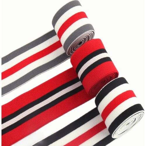 1.5''(38mm) Colorful Stripe Webbing Ribbon Garment Pattern Webbing for Purse Dog Collar Strap Bag Handles Sewing Craft Supplies