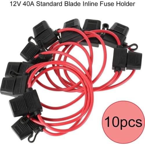 New 12V 40A Professional CE Standard Teyes cc2 Fusible Blade Inline Car Fuse Holder WaterProof for Car MotoBike Dustproof Cover