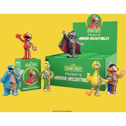 12 pcs/lot Anime Mighty Jaxx Jason Freeny Toys Figure Action Figure Blind Box Sesame Street Finished Vinyl Dolls for Gift