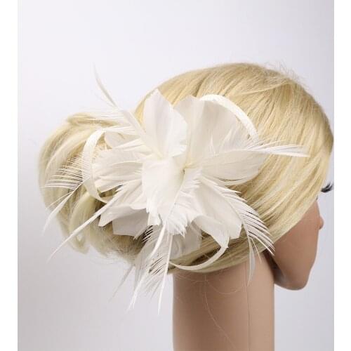 1920s Great Feather Fascinator Hair Clip Royal Ascot Race Hair Decor