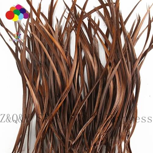 50-100 natural goose monofilament feather 15-20CM dyed brown DIY craft accessories feather
