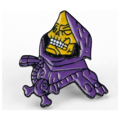 Movie Theme Pin Brooch Horror Skull Metal Figure Pin Halloween Pin Brooches Mini Pins For Women Men Gifts Party Accessories