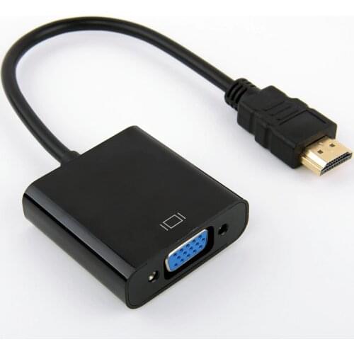 1080P HDMI-compatible To VGA Cable Converter Male To Famale Converter Adapter HD Video Digital Analog for Xbox Tablet Projector