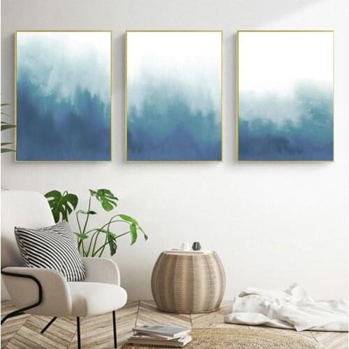 Cloud Forest Nordic Style Canvas Painting Ins Simple Landscape Wall Art Pictures Study Living Room Triptych Home Decor Murals
