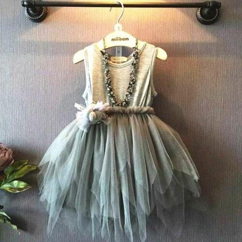 Summer Beading Girl Dress 2018 Girls Teenage Princess Dress Irregular Tutu 2-6 Years Children Dresses
