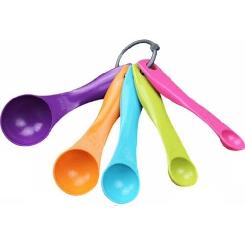 5 PCs/Set Measuring Spoons Colorful Plastic (1 / 2.5 / 5 / 7.5/ 15ml) Measure Spoon Super Useful Sugar Cake Baking Spoon