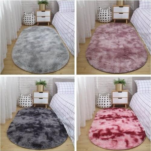 Nordic bedroom oval bedside carpet living room sofa coffee table mat floor room plush rug not lint non-fading non-slip blanket