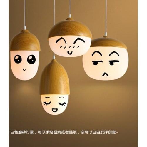 Nordic deco chambre iron bedroom Home Decoration E27 Light Fixture lustre pendente