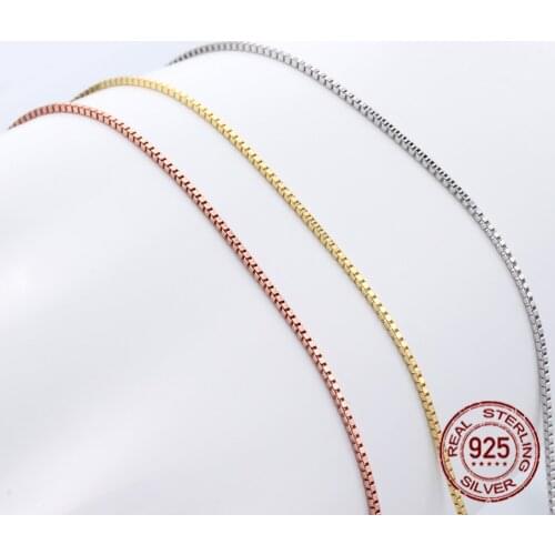 Originality Fund S925 Silver Necklace Case Chain Ma'am Senior Electroplate Protect Color Chain All-match Pendant Single Chain