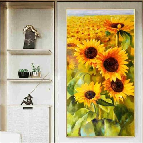 HD Print Sunflower Poster Modern Canvas Art Print Flower Wall Pictures Cuadros for Living Room Hallway Decor No Frame