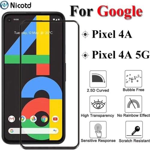 9H Full Glued Phone Screen Protector For Google Pixel 4A 5.81" G025J Full Cover Tempered Glass For Pixel 4A 5G 6.2" GD1YQ G025I