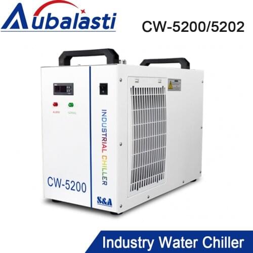 Aubalasti S&A CW5200 CW5202 Industry Water Chiller for CO2 Laser Engraving and Cutting Machine 80w 100w 130w 150w Laser Tube