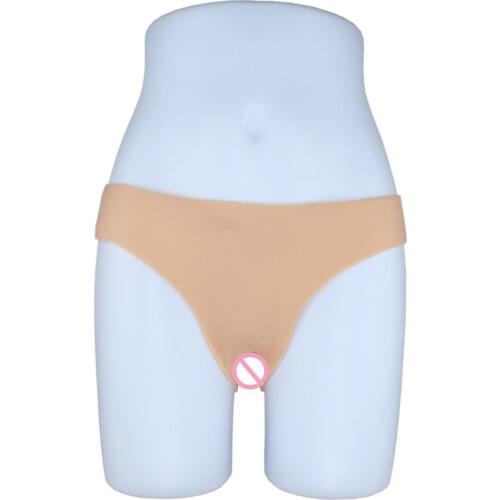 RAOPIN Silicone Realistic Vagina Panty Shemale Crossdresser Pussy Pants Transgender Artificial Sex Fake Underwear Enhancer Hip