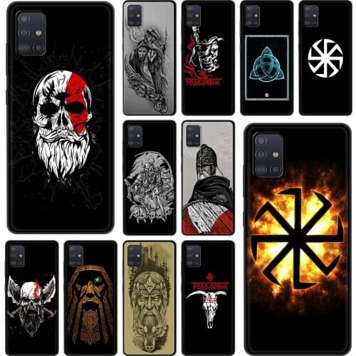 Slavic Viking symbol Kolovrat for Samsung Galaxy A70 A50 A40 A20s A30 A10s A20e A10 A02s A01 Phone Case for Samsung A51 A72 A71