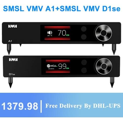 SMSL VMV D1se High-end MQA Audio DAC 768kHz 32bit XMOS Bluetooth5.0 USB Optical Coaxial RCA DSD512 ES9038PRO With Remote Control