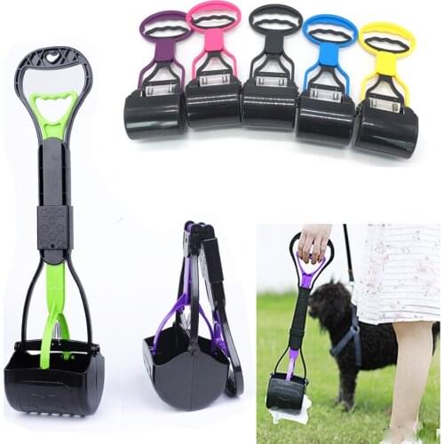 Pet Pooper Scooper Long Handle Dog Poop Scooper Jaw Poop Scoop Shovel Pick Up Animal Waste Picker Pet Outdoor Cleaning Tools
