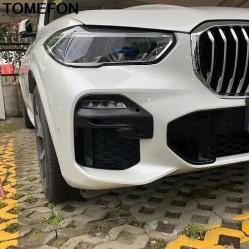 TOMEFON For BMW X5 G05 2019 2020 Car Front Fog Light Lamp Foglight Frame Decoration Sticker Cover Trim Exterior Accessories ABS