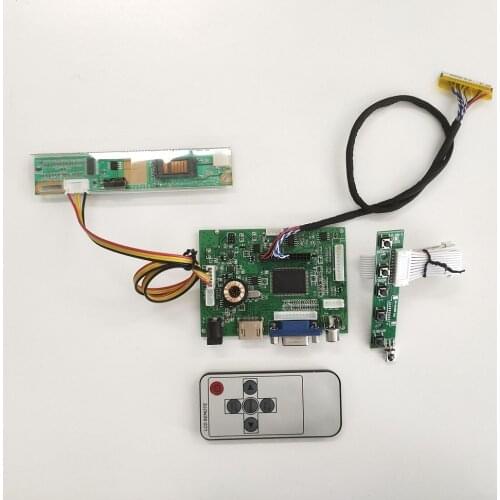 Universal compatible 2AV HDMI VGA Audio Controller Board remote Screen driver kit for panel monitor screen DIY LVDS