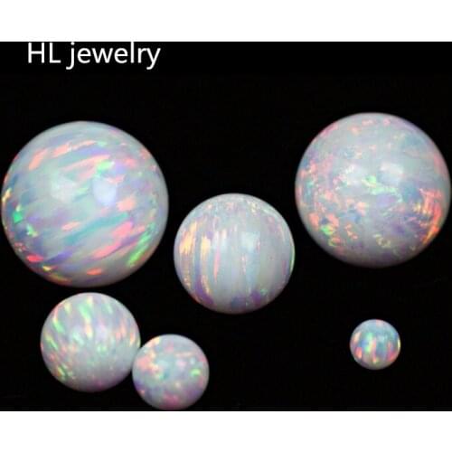 Hill-san Lotus 8mm Opal Synthetic Fire White Opal Beads For DIY Jewelry