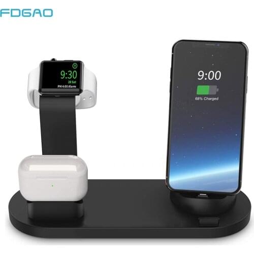 3 in 1 Charging Station Stand Type-C Charger Holder For iPhone 11 pro X XR XS Max 8 7 6S Plus SE For Apple Watch Airpods pro