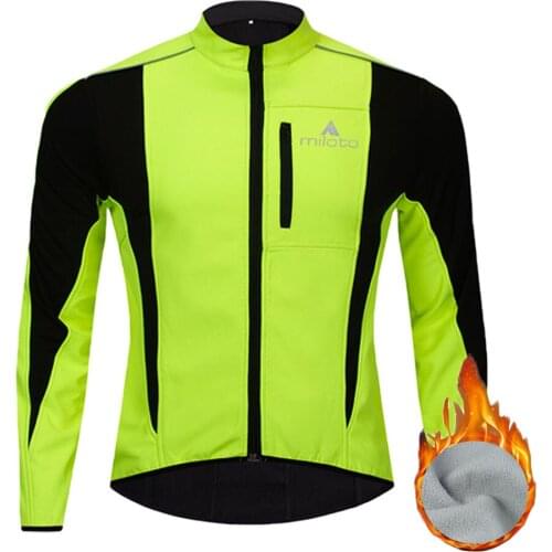 BATFOX Winter Jacket Men Women Cycling Windbreaker High Quality Fleece Jackets Waterproof Rain Bicycle Jackets green black red