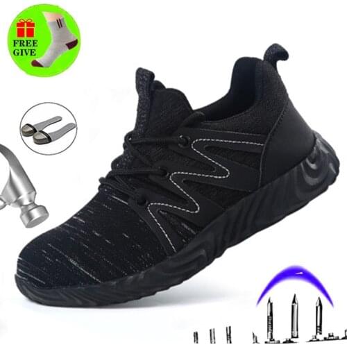 Winter new style work shoes with steel toe cap indestructible shoe waterproof safety shoes Men Steel toe cap anti-smashing