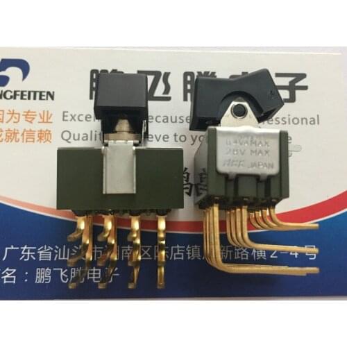 1PCS Imported Japanese NKK M-2042 M2042TXG41-DA curved foot 12 foot 2 gear rocker switch swing head rocker arm dial 0.4VA