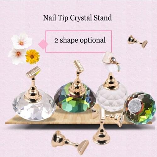 1Pc Magnetic Nail Holder Practice Training Display Stand Crystal Holders Alloy False Nails Showing Shelf Manicure Tools