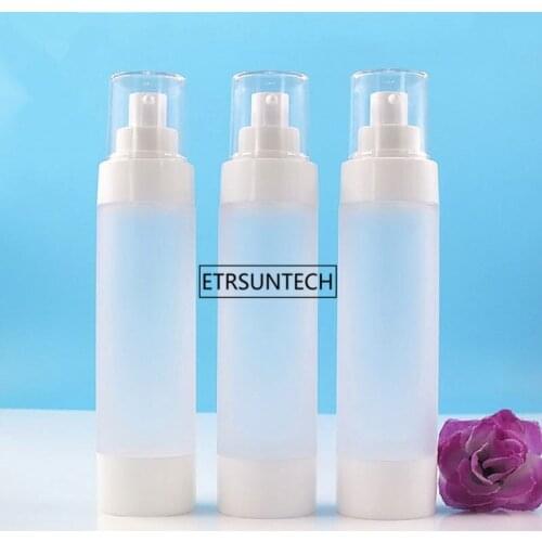 100pcs 100ml Frosted Airless Pump Vacuum Container Plastic Cosmetic Emulsion Bottle Refillable Bottles F3618