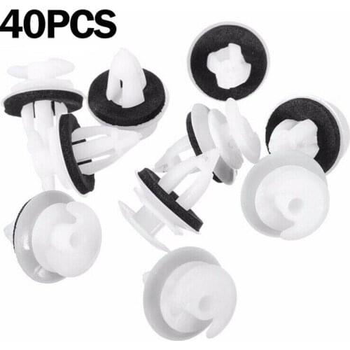 40pcs Car Door Clips Auto Fastener Clips Car Clips With Washers Car Interior Door Panel Trim Clips For BMW BE36 E38 E39 E46 X5