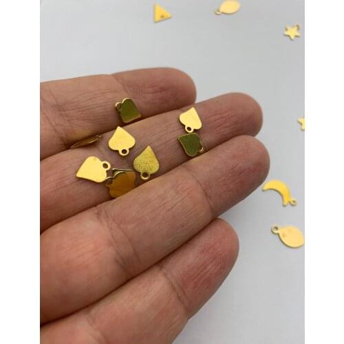 50 pcs Raw Brass mix Charms, Stamping Tags Findings. Woman fashion rings. Earrings. Necklace. lady jewellery