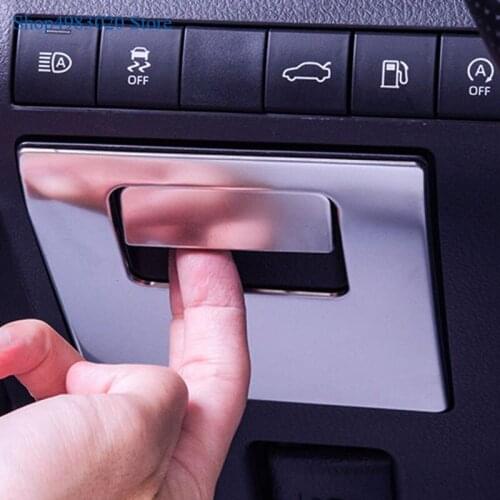 ABS chrome Car Interior Main Driving Storage Box Decorative Cover Trim Interior Moulding For Toyota Camry 2018 Accessories