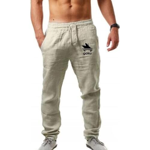 2021New Mens Cotton Linen Pants Male Summer Breathable Solid Color Linen Trousers Fitness Casual pants 23 S-3XL