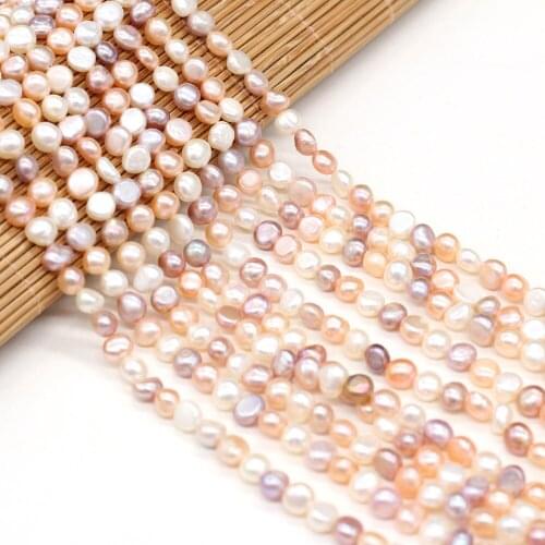 Natural Pearl Loose Beads Exquisite Irregular Cultured Freshwater Mixed Color Pearl Charms for Jewelry Making Women Necklace