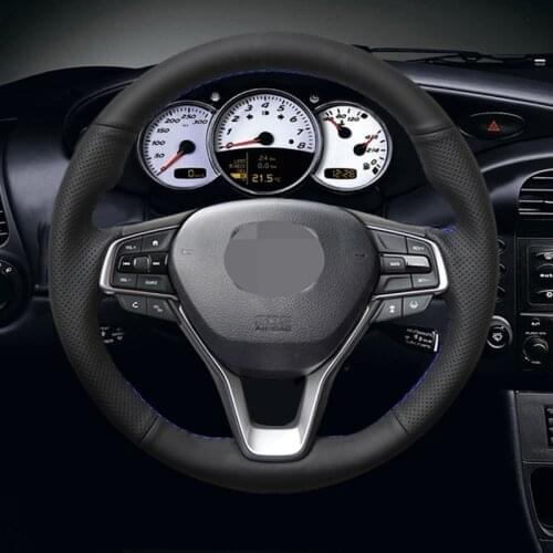 Black Artificial Leather Car Steering Wheel Cover for Honda Accord 10 2018 2019 Insight 2019