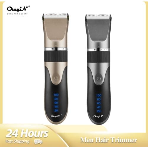 Professional Hair Trimmer Electric Men Hair Clipper Low Noise USB Rechargeable Haircut Ceramic Blade Barber Machine for Kids