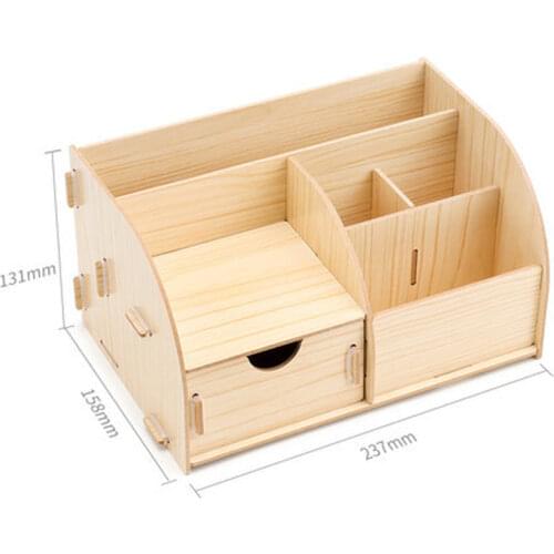 Wooden Storage Box Jewelry Container Makeup Organizer DIY Assembly container for Cosmetic Sundries storages Desktop storage box